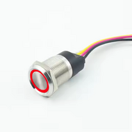 19MM 22MM Touch Switch With Wire Waterproof Metal Push Button Switch Stainless Steel Metal Piezo Switch IP68 NO NC 19MM 22MM Touch Switch With Wire Waterproof Metal Push Button Switch Stainless Steel Metal Piezo Switch IP68 NO NC