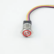 19MM 22MM Touch Switch With Wire Waterproof Metal Push Button Switch Stainless Steel Metal Piezo Switch IP68 NO NC 19MM 22MM Touch Switch With Wire Waterproof Metal Push Button Switch Stainless Steel Metal Piezo Switch IP68 NO NC