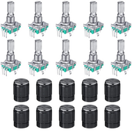 10PCS Digital Potentiometer Rotary Encoder, 5 Pins, 360 Degree with 20mm Handle 10PCS Digital Potentiometer Rotary Encoder, 5 Pins, 360 Degree with 20mm Handle