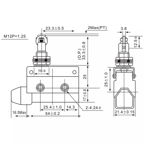 AZ-7311 Panel Mount Roller Plunger Sensitive Metal Enclosed Limit Switch AZ-7311 Panel Mount Roller Plunger Sensitive Metal Enclosed Limit Switch