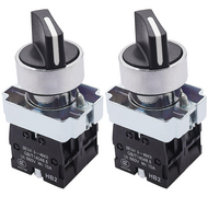 2Pcs 22mm Selector Switch 2 NO 3 - Positions Maintained Latching Rotary Selector Switch 440V 10A XB2-20X/31-HB2-BD33  2Pcs 22mm Selector Switch 2 NO 3 - Positions Maintained Latching Rotary Selector Switch 440V 10A XB2-20X/31-HB2-BD33