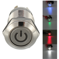 12V 4 Pin Led Metal Push Button Switch Momentary Power Switch Waterproof - Blue 12V 4 Pin Led Metal Push Button Switch Momentary Power Switch Waterproof - Blue