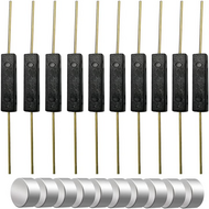 10pcs Plastic Reed Switch Reed Contact Normally Open (N/O) Magnetic Induction Switch (2.5mm×14mm) with 10pcs Small Multi-Use Round Magnets 10pcs Plastic Reed Switch Reed Contact Normally Open (N/O) Magnetic Induction Switch (2.5mm×14mm) with 10pcs Small Multi-Use Round Magnets