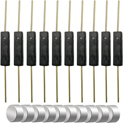 10pcs Plastic Reed Switch Reed Contact Normally Open (N/O) Magnetic Induction Switch (2.5mm×14mm) with 10pcs Small Multi-Use Round Magnets 10pcs Plastic Reed Switch Reed Contact Normally Open (N/O) Magnetic Induction Switch (2.5mm×14mm) with 10pcs Small Multi-Use Round Magnets