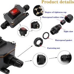12V Switch/Toggle Switch 12V/Toggle Switch/Battery Disconnect Switch/Inline Switch/Waterproof Switch Power Switch Direct Plug Power Switch 20A/12V-24V