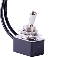 GSW-18 Heavy-Duty Electrical Toggle Switch, SPST, ON-OFF, 8 A/125 V, 6 inch Wire Terminal,Silver - ⅓ HP/125 V AC, 10 A/125 V AC GSW-18 Heavy-Duty Electrical Toggle Switch, SPST, ON-OFF, 8 A/125 V, 6 inch Wire Terminal,Silver - ⅓ HP/125 V AC, 10 A/125 V AC