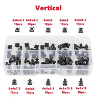100 PCS 10 Models 6*6 Tact Switch Tactile Push Button Switch Kit Height: 4.1 5~12MM DIP 4P Micro Switch 6x6 Key Switch 100 PCS 10 Models 6*6 Tact Switch Tactile Push Button Switch Kit Height: 4.1 5~12MM DIP 4P Micro Switch 6x6 Key Switch