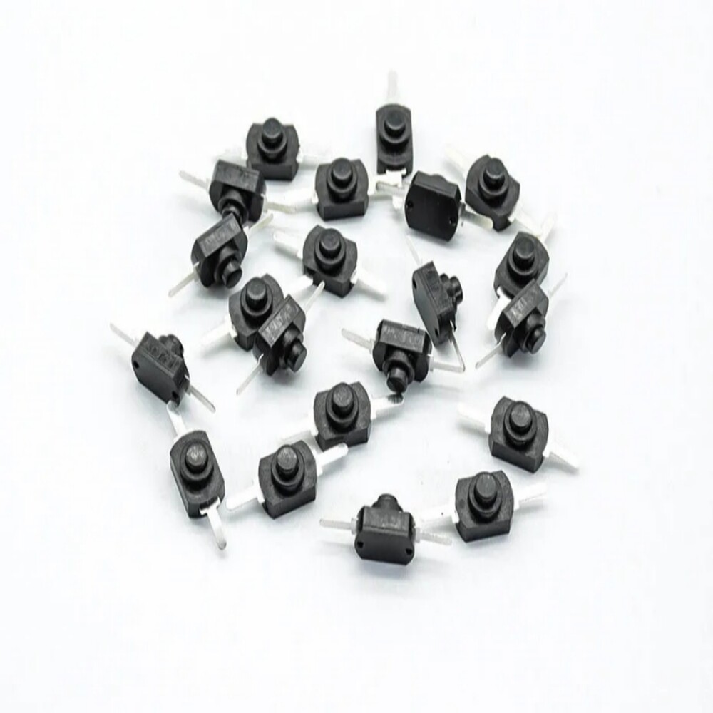10pcs 1A 30V DC 2A 250V White/Black Latching On Off Mini Torch Tactile ...