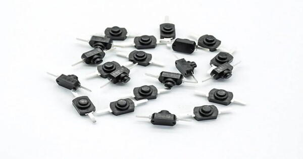 10pcs 1A 30V DC 2A 250V White/Black Latching On Off Mini Torch Tactile ...
