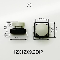 10Sets Momentary Tactile Switch 4PIN SMT/DIP 12X12mm H=9.8/9/16.8mm With Cap Tact switch Push Button Switch 10Sets Momentary Tactile Switch 4PIN SMT/DIP 12X12mm H=9.8/9/16.8mm With Cap Tact switch Push Button Switch