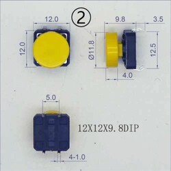 10Sets Momentary Tactile Switch 4PIN SMT/DIP 12X12mm H=9.8/9/16.8mm With Cap Tact switch Push Button Switch 10Sets Momentary Tactile Switch 4PIN SMT/DIP 12X12mm H=9.8/9/16.8mm With Cap Tact switch Push Button Switch