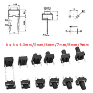 20/50/100Pcs Micro Tactile Switch Momentary Tact DIP Switch 2Pin 6 x 6mm Micro Touch Push Button Switch High 5mm 6mm 7mm 8mm 9mm 20/50/100Pcs Micro Tactile Switch Momentary Tact DIP Switch 2Pin 6 x 6mm Micro Touch Push Button Switch High 5mm 6mm 7mm 8mm 9mm