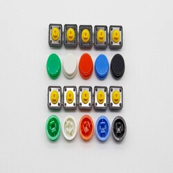 20PCS Tactile Push Button Switch Momentary 12*12*7.3MM Micro Switch button + (20PCS 5 colors Tact Cap) 20PCS Tactile Push Button Switch Momentary 12*12*7.3MM Micro Switch button + (20PCS 5 colors Tact Cap)