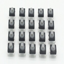 20pcs/lot 8x8x5MM 4PIN G77 Conductive Silicone Soundless Tactile Tact Push Button Micro Switch Self-reset 20pcs/lot 8x8x5MM 4PIN G77 Conductive Silicone Soundless Tactile Tact Push Button Micro Switch Self-reset