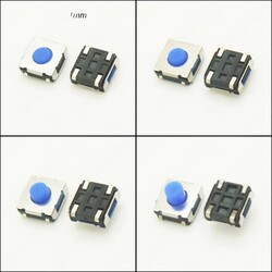 30PCS 6.2 X 6.2mm H=3.1/3.5/4.3/5.0mm Momentary Tactile Tact Switch Silicone Gel Push Button Blue Rubber Head Key Switch 30PCS 6.2 X 6.2mm H=3.1/3.5/4.3/5.0mm Momentary Tactile Tact Switch Silicone Gel Push Button Blue Rubber Head Key Switch