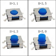 30PCS 6.2 X 6.2mm H=3.1/3.5/4.3/5.0mm Momentary Tactile Tact Switch Silicone Gel Push Button Blue Rubber Head Key Switch 30PCS 6.2 X 6.2mm H=3.1/3.5/4.3/5.0mm Momentary Tactile Tact Switch Silicone Gel Push Button Blue Rubber Head Key Switch