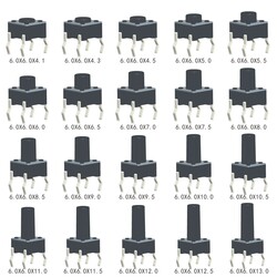 30pcs Tactile Switch 6x6mm 4Pin DIP/SMT H=13.5/14/14.5/15/16/17/18/19/20~26mm Momentary Tact Button Mini Push Button Widely Use 30pcs Tactile Switch 6x6mm 4Pin DIP/SMT H=13.5/14/14.5/15/16/17/18/19/20~26mm Momentary Tact Button Mini Push Button Widely Use