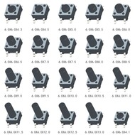 30pcs Tactile Switch 6x6mm 4Pin DIP/SMT H=13.5/14/14.5/15/16/17/18/19/20~26mm Momentary Tact Button Mini Push Button Widely Use 30pcs Tactile Switch 6x6mm 4Pin DIP/SMT H=13.5/14/14.5/15/16/17/18/19/20~26mm Momentary Tact Button Mini Push Button Widely Use