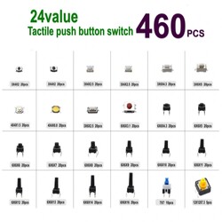 460PCS Tactile Switch Push Button Switch Micro Switch For Car Remot/TV/Toys/Home Use Button Caps Kit 460PCS Tactile Switch Push Button Switch Micro Switch For Car Remot/TV/Toys/Home Use Button Caps Kit