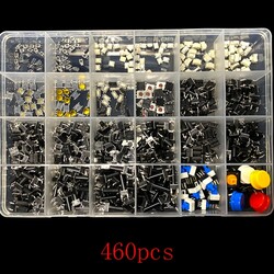 460PCS Tactile Switch Push Button Switch Micro Switch For Car Remot/TV/Toys/Home Use Button Caps Kit 460PCS Tactile Switch Push Button Switch Micro Switch For Car Remot/TV/Toys/Home Use Button Caps Kit