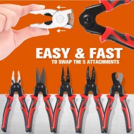 5 in 1 Plier Tool Set High Carbon Steel Wire Cutters Wire Strippers Needle Nose Pliers Long Range Durable Suitable 5 in 1 Plier Tool Set High Carbon Steel Wire Cutters Wire Strippers Needle Nose Pliers Long Range Durable Suitable