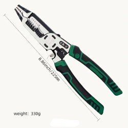 1PCS Multi-Purpose Vanadium Steel Electrician Pliers Multifunctional Wire Stripping Cutting Pulling Tool Non-Slip Rubber Grip Professional Use 1PCS Multi-Purpose Vanadium Steel Electrician Pliers Multifunctional Wire Stripping Cutting Pulling Tool Non-Slip Rubber Grip Professional Use