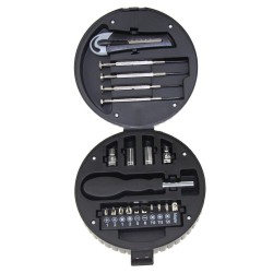 RX313G 20-Piece Carbon Steel Tire Shaped Household Tool Screwdriver Set Metric Socket 5mm-8mm Size Unique Design Ideal for DIY Tasks RX313G 20-Piece Carbon Steel Tire Shaped Household Tool Screwdriver Set Metric Socket 5mm-8mm Size Unique Design Ideal for DIY Tasks