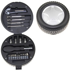 RX313G 20-Piece Carbon Steel Tire Shaped Household Tool Screwdriver Set Metric Socket 5mm-8mm Size Unique Design Ideal for DIY Tasks RX313G 20-Piece Carbon Steel Tire Shaped Household Tool Screwdriver Set Metric Socket 5mm-8mm Size Unique Design Ideal for DIY Tasks