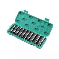 10PCS Carbon Steel 1/2 Inch Electric SleeveTool Adapter Set 8-24mm Polished Finish for Impact Wrenches and Drills High Durability Socket Set 10PCS Carbon Steel 1/2 Inch Electric SleeveTool Adapter Set 8-24mm Polished Finish for Impact Wrenches and Drills High Durability Socket Set