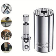 Universal 7-19mm Socket Torque Wrench Head Drill Ratchet Sleeve Wrench Magic Grip Multifunctional Hand Tools Universal 7-19mm Socket Torque Wrench Head Drill Ratchet Sleeve Wrench Magic Grip Multifunctional Hand Tools