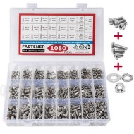1080pcs Nuts And Bolts Assortment Kit M3 M4 M5 M6 Screw Set Button Head Socket Head Metric Screws 304 Stainless Steel Nut Bolt Assortment Sets 1080pcs Nuts And Bolts Assortment Kit M3 M4 M5 M6 Screw Set Button Head Socket Head Metric Screws 304 Stainless Steel Nut Bolt Assortment Sets
