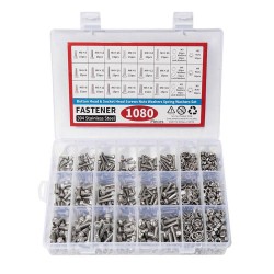 1080pcs Nuts And Bolts Assortment Kit M3 M4 M5 M6 Screw Set Button Head Socket Head Metric Screws 304 Stainless Steel Nut Bolt Assortment Sets 1080pcs Nuts And Bolts Assortment Kit M3 M4 M5 M6 Screw Set Button Head Socket Head Metric Screws 304 Stainless Steel Nut Bolt Assortment Sets