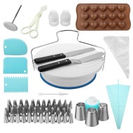 Socoje Cake Decorating Tool Kit Baking Fondant Supplies Turntable Bag Tip Spatula 117pcs Socoje Cake Decorating Tool Kit Baking Fondant Supplies Turntable Bag Tip Spatula 117pcs