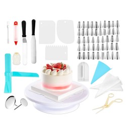 164Pcs DIY Cake Decor Kit Tools Baking Supplies Turntable Sets Spatula Stand Kits 164Pcs DIY Cake Decor Kit Tools Baking Supplies Turntable Sets Spatula Stand Kits