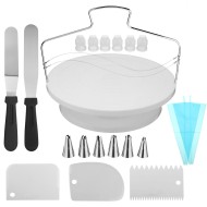 Socoje Cake Decorating Tool Kit Baking Fondant Supplies Turntable Bag Tip Spatula 21pcs  Socoje Cake Decorating Tool Kit Baking Fondant Supplies Turntable Bag Tip Spatula 21pcs