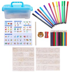 24/36/60x Color Painting Tools Kit Painting Template Graffiti Kid Handmade Wooden Toy 1 set 24/36/60x Color Painting Tools Kit Painting Template Graffiti Kid Handmade Wooden Toy 1 set
