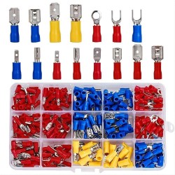 280Pcs Spade Terminals Insulated Cable Connector Electrical Wire Crimp Butt Ring Fork Set Lugs Rolled Kit 280Pcs Spade Terminals Insulated Cable Connector Electrical Wire Crimp Butt Ring Fork Set Lugs Rolled Kit