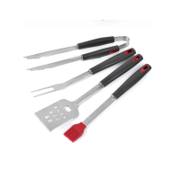 BBQ Stainless Steel Barbecue Utensils Kit Outdoor Grill Tools Brush Tong Tools Kit 4PCS  BBQ Stainless Steel Barbecue Utensils Kit Outdoor Grill Tools Brush Tong Tools Kit 4PCS