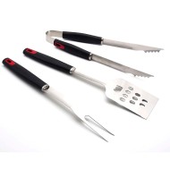 BBQ Stainless Steel Barbecue Utensils Kit Outdoor Grill Tools Brush Tong Tools Kit 4PCS  BBQ Stainless Steel Barbecue Utensils Kit Outdoor Grill Tools Brush Tong Tools Kit 4PCS