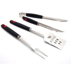 BBQ Stainless Steel Barbecue Utensils Kit Outdoor Grill Tools Brush Tong Tools Kit 4PCS  BBQ Stainless Steel Barbecue Utensils Kit Outdoor Grill Tools Brush Tong Tools Kit 4PCS