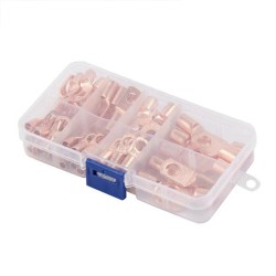 60pcs Wire Lug Connector Ring SC6-25 Copper Connectors Bare Cable Electric Crimp Terminal Connector Kit 60pcs Wire Lug Connector Ring SC6-25 Copper Connectors Bare Cable Electric Crimp Terminal Connector Kit
