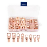 60pcs Wire Lug Connector Ring SC6-25 Copper Connectors Bare Cable Electric Crimp Terminal Connector Kit 60pcs Wire Lug Connector Ring SC6-25 Copper Connectors Bare Cable Electric Crimp Terminal Connector Kit