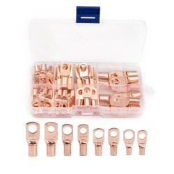 60pcs Wire Lug Connector Ring SC6-25 Copper Connectors Bare Cable Electric Crimp Terminal Connector Kit 60pcs Wire Lug Connector Ring SC6-25 Copper Connectors Bare Cable Electric Crimp Terminal Connector Kit
