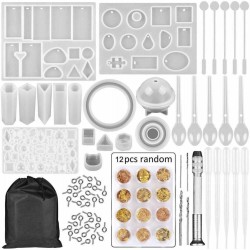 94 DIY Crystal Gutta Percha Tool Set Bracelet Ppendant Jewelry Mold Combination With Drill 12 Color Sequins 94 DIY Crystal Gutta Percha Tool Set Bracelet Ppendant Jewelry Mold Combination With Drill 12 Color Sequins