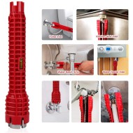 14-in-1 Sink Repair Wrench Anti-Slip Universal Multi-function Tool Made from Durable Abs Carbon Steel and Alloy Perfect 14-in-1 Sink Repair Wrench Anti-Slip Universal Multi-function Tool Made from Durable Abs Carbon Steel and Alloy Perfect