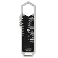 EDC Adjustable Wrench Multitool with 25 SAE and Metric Sizes One-Handed Operation Detachable Pocket Clip and Ultimate Portability EDC Adjustable Wrench Multitool with 25 SAE and Metric Sizes One-Handed Operation Detachable Pocket Clip and Ultimate Portability