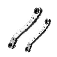 Service Wrench Tool 3/16 to 3/8 5/16 x 1/4Air Conditioner Valve Ratchet Wrench with 2 Hexagon Bit Adapter Kit Service Wrench Tool 3/16 to 3/8 5/16 x 1/4Air Conditioner Valve Ratchet Wrench with 2 Hexagon Bit Adapter Kit