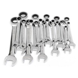 HT01 Chrome Vanadium Steel Metric Ratchet Spanner Wrench Fixed Head 6-32mm HT01 Chrome Vanadium Steel Metric Ratchet Spanner Wrench Fixed Head 6-32mm