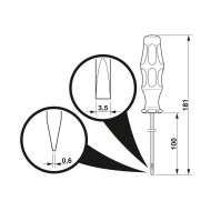 Screwdriver - SZF 1-0,6X3,5 - 1204517 Screwdriver - SZF 1-0,6X3,5 - 1204517