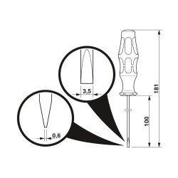 Screwdriver - SZF 1-0,6X3,5 - 1204517 Screwdriver - SZF 1-0,6X3,5 - 1204517
